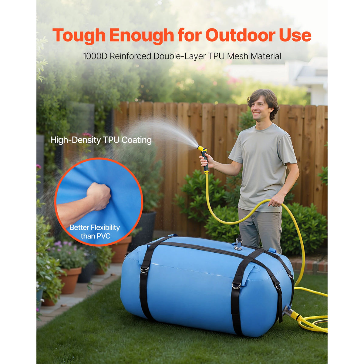 Portable TPU Water Storage Bladder Collapsible Soft Bag