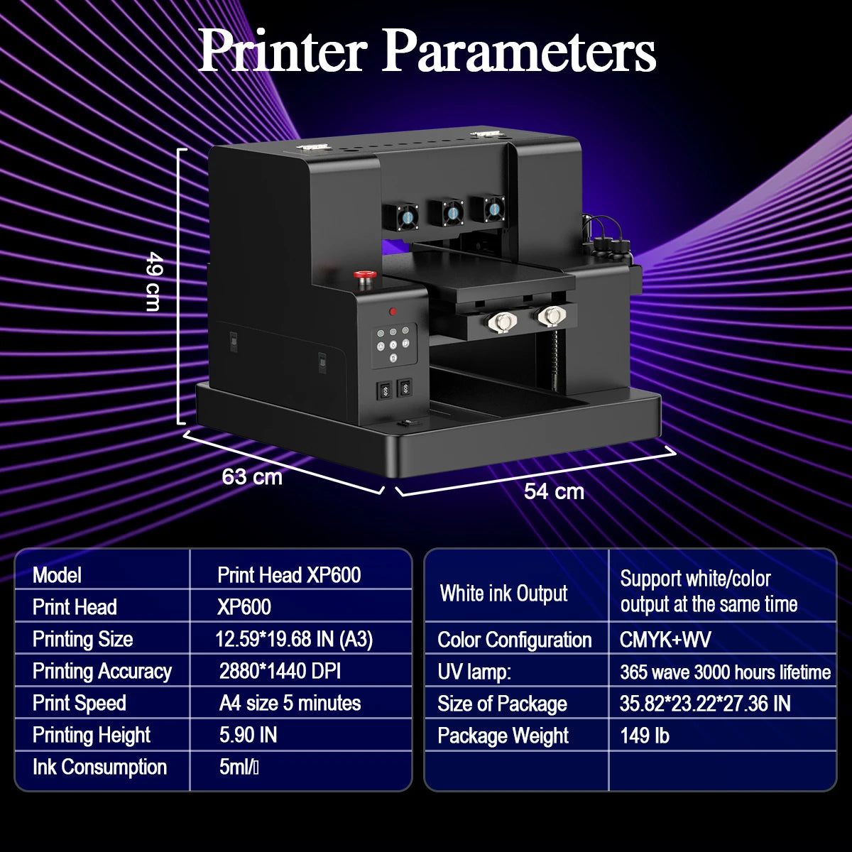 A3 UV Printer XP600 UV DTF Printer Impresora L805 UV Flatbed Printer For Acrylic Metal Sticker Printer Machine UV Printer
