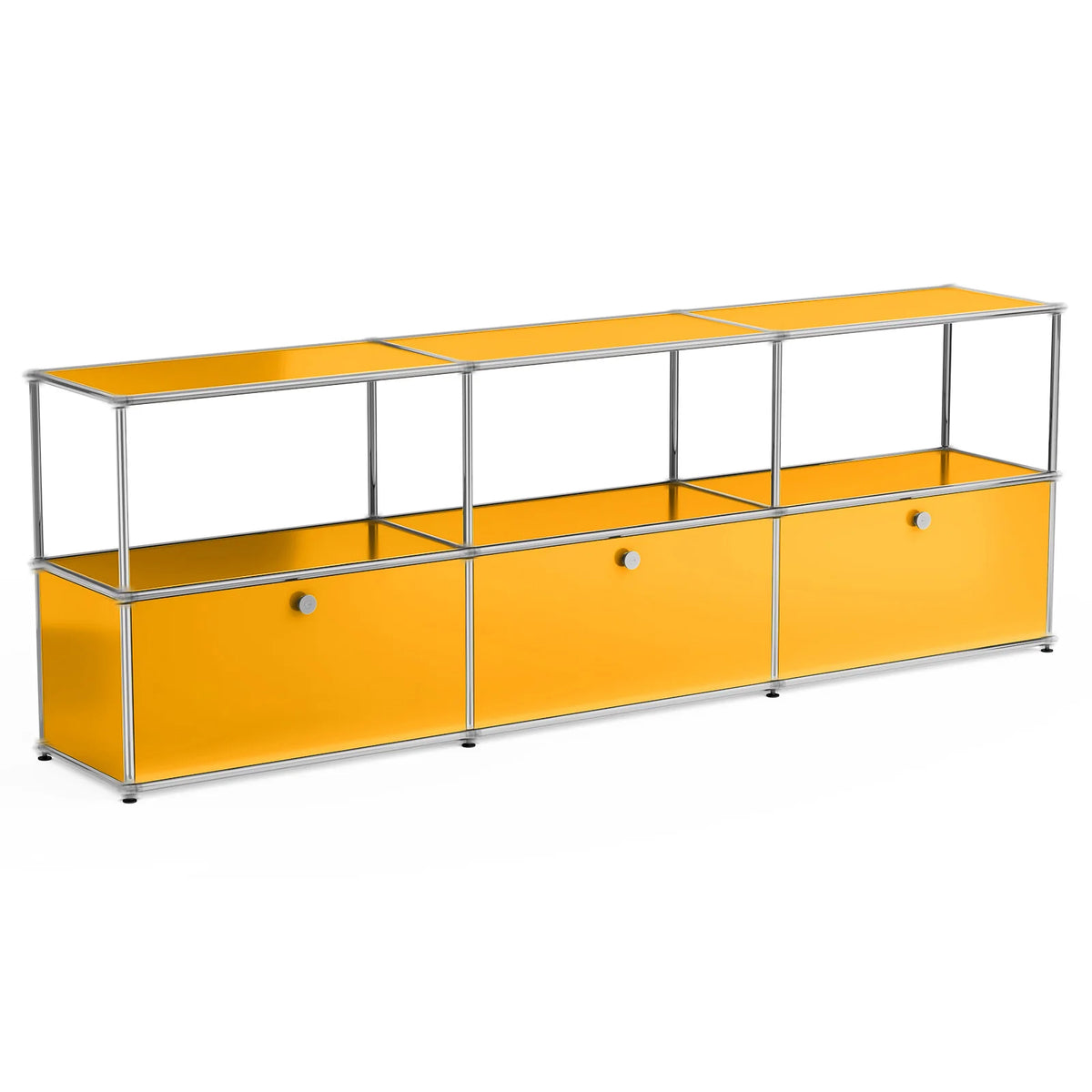 Modern Stainless Steel Storage Cabinet TV Stand for Living Room