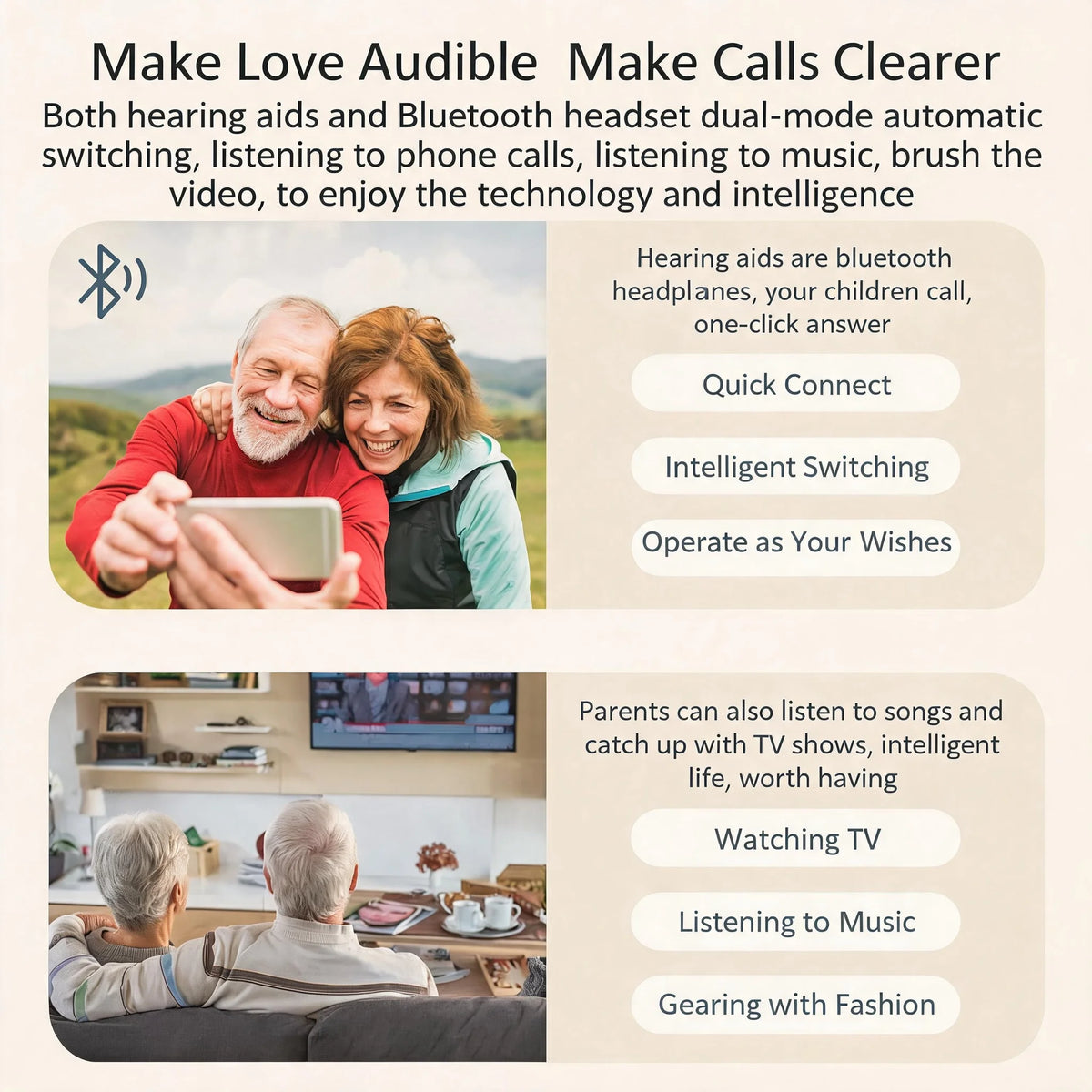 Coaxthon Bluetooth Bone Conduction Open Ear Rechargeable Hearing Aid