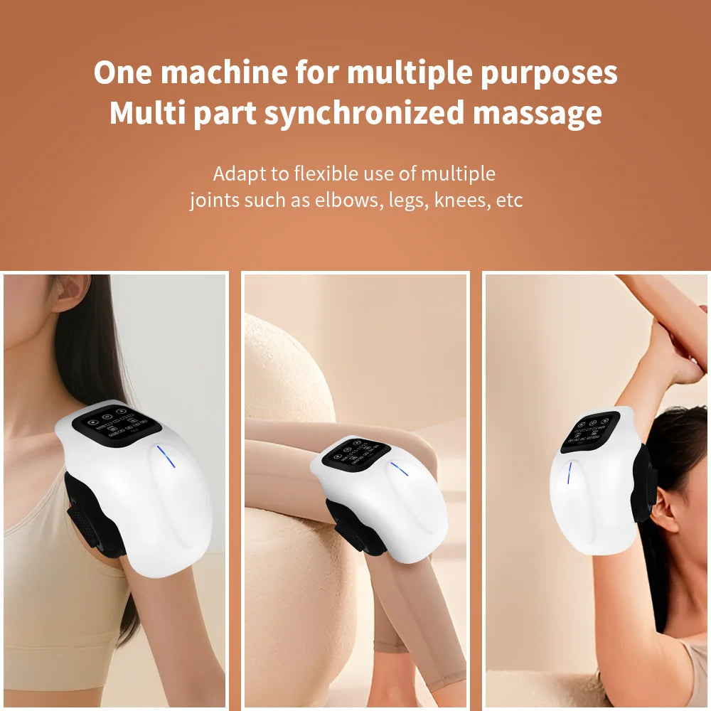 Wireless Electric Knee Massager with Heating Warm Relaxation for Knee Shoulder Elbow Portable Adjustable Vibration Massage