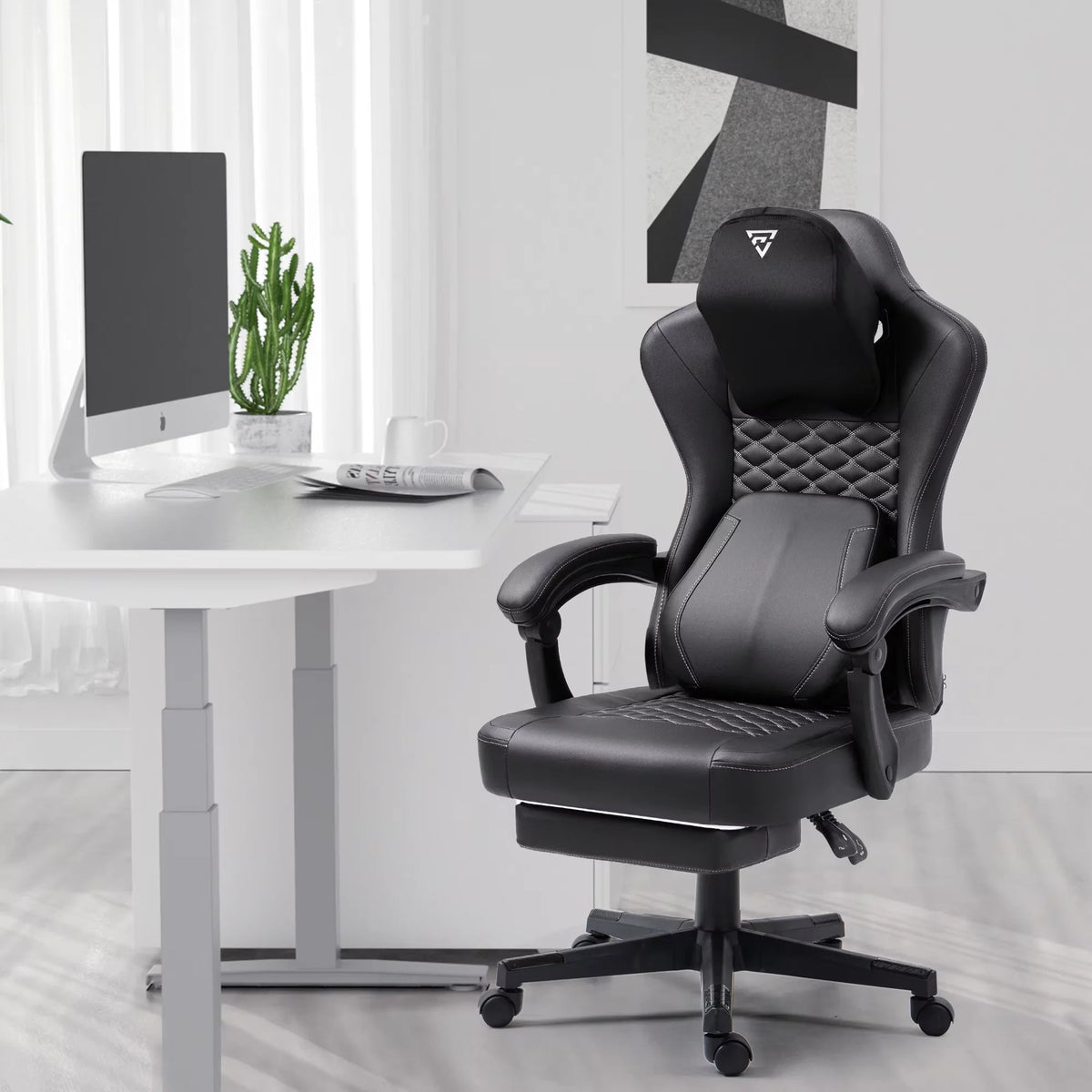 Vigosit Gaming Chair with Heated Massage Lumbar Support, Ergonomic Computer Gaming Chair with Pelvic Cushion