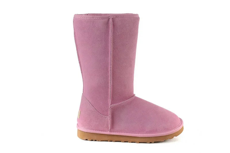Women's Platform Mini Snow Boots Women's Indoor Slippers Style Leather Suede Material Overcoat Shoe Style Comfortable Sheeps