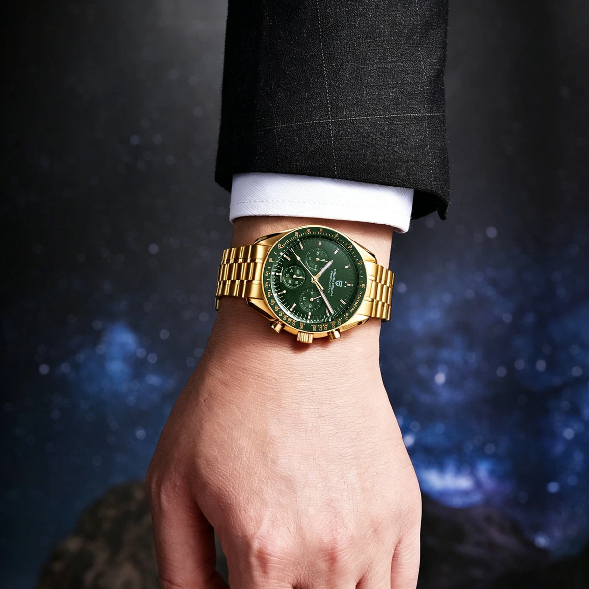 PAGANI DESIGN Men's Sapphire Crystal Quartz Chronograph Watch
