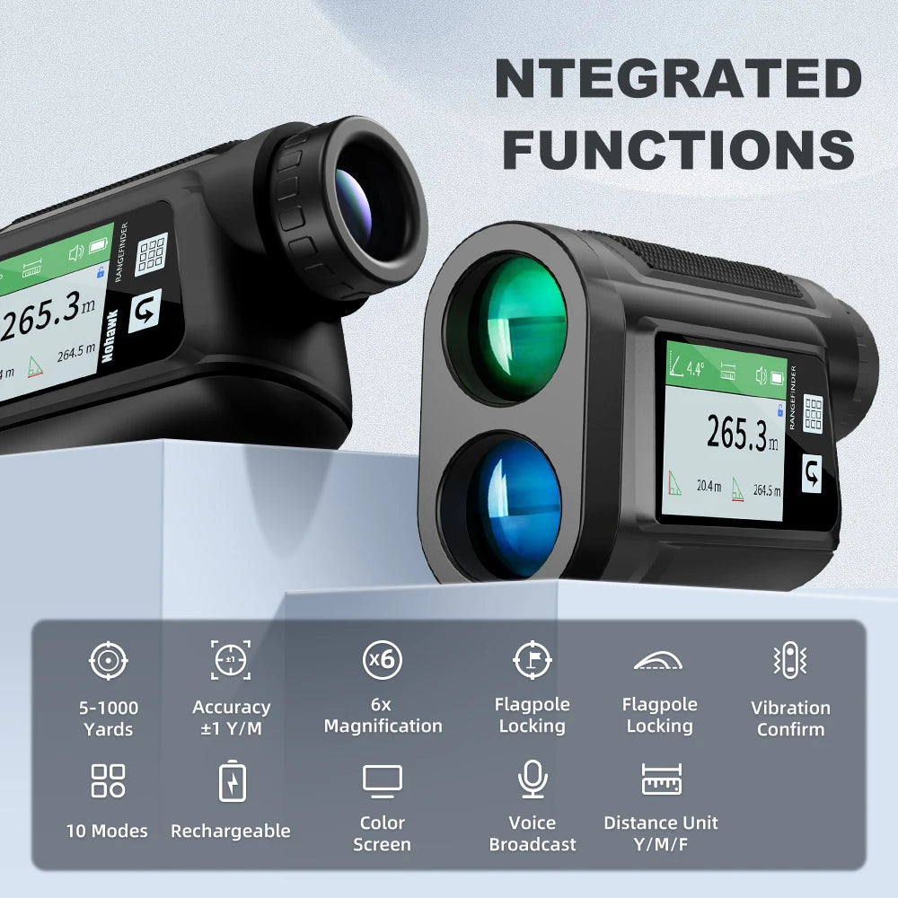 Nohawk Golf Rangefinder With Vibration And Voice Broadcast For Hunting