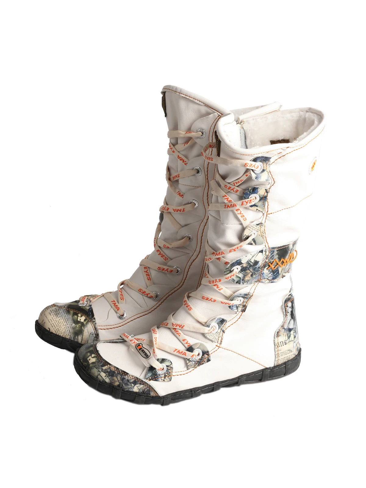 TMA EYES Women's Mid Calf Snow Boots Warm Fuzzy Lined Side Zipper Vintage Casual Winter Boots for Cold Weather Outdoor