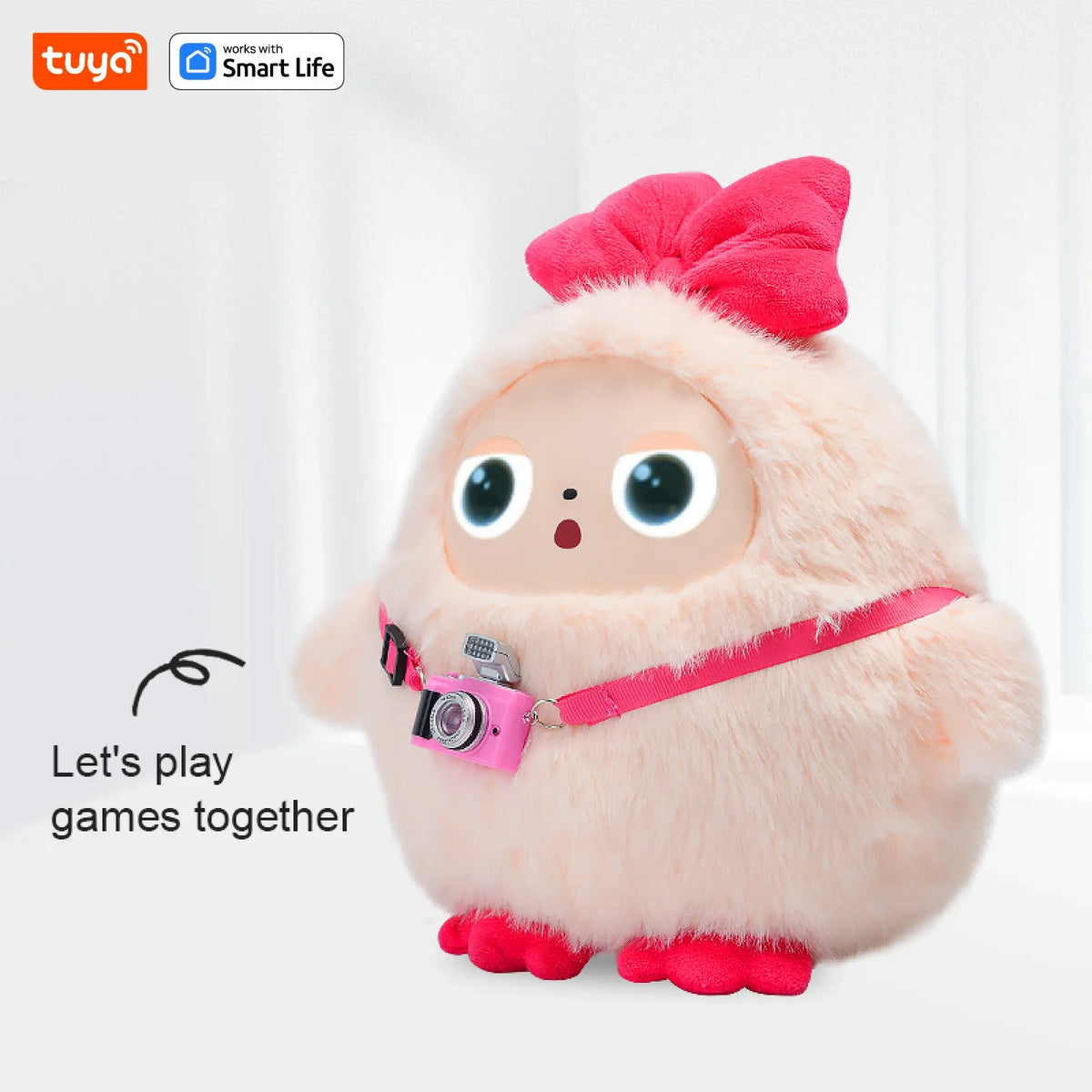Tuya Smart AI Plush Robot Voice Interactive LED Eyes Companion