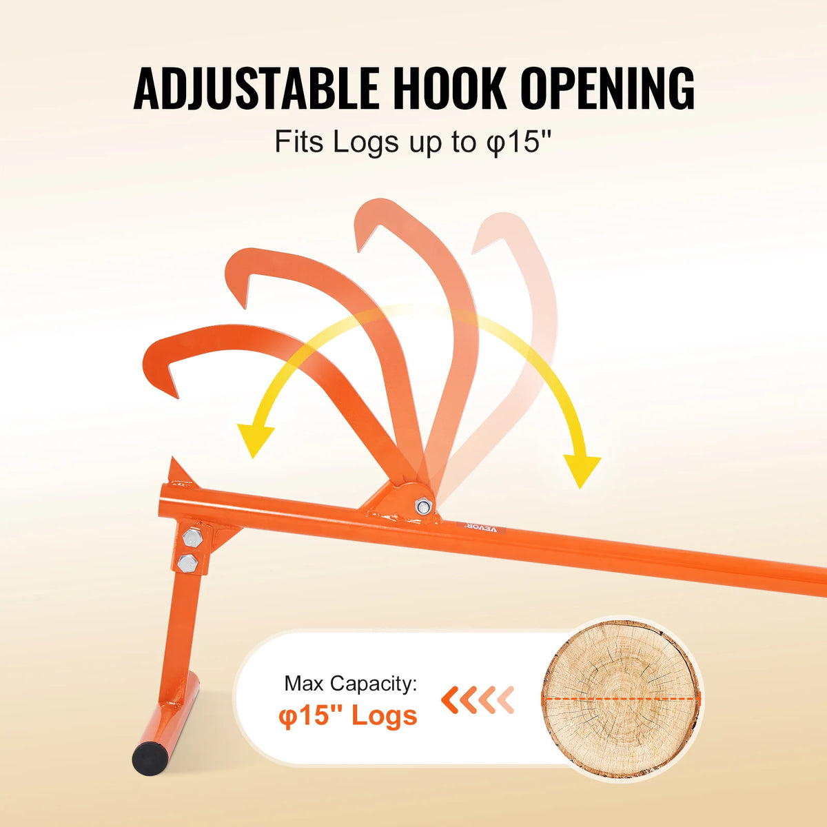 SucceBuy Heavy Duty Log Lifter With Metal Handle Cant Hook