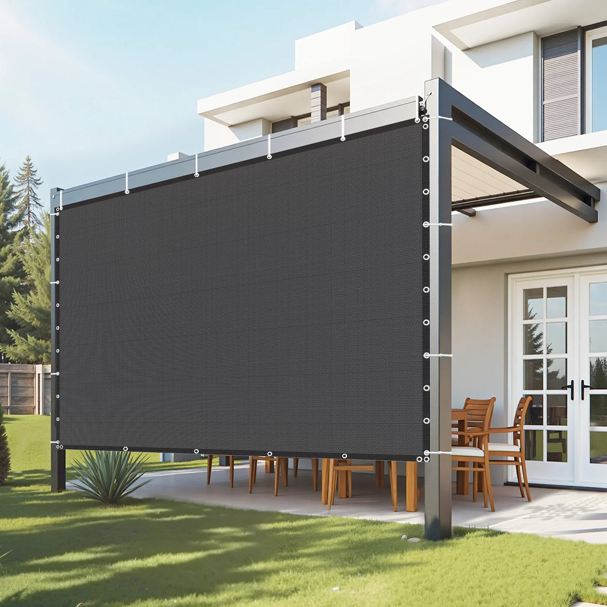 SucceBuy 90 Percent HDPE Sun Shade Cloth For Pergola Privacy Screen