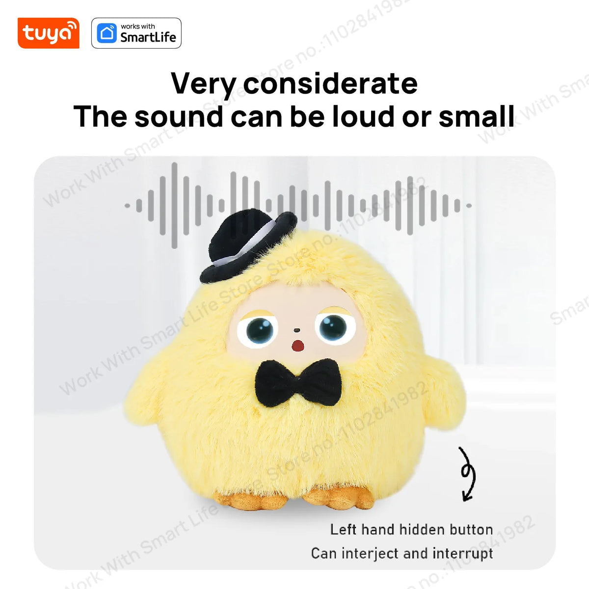 Tuya Smart AI Plush Robot Voice Interactive LED Eyes Companion