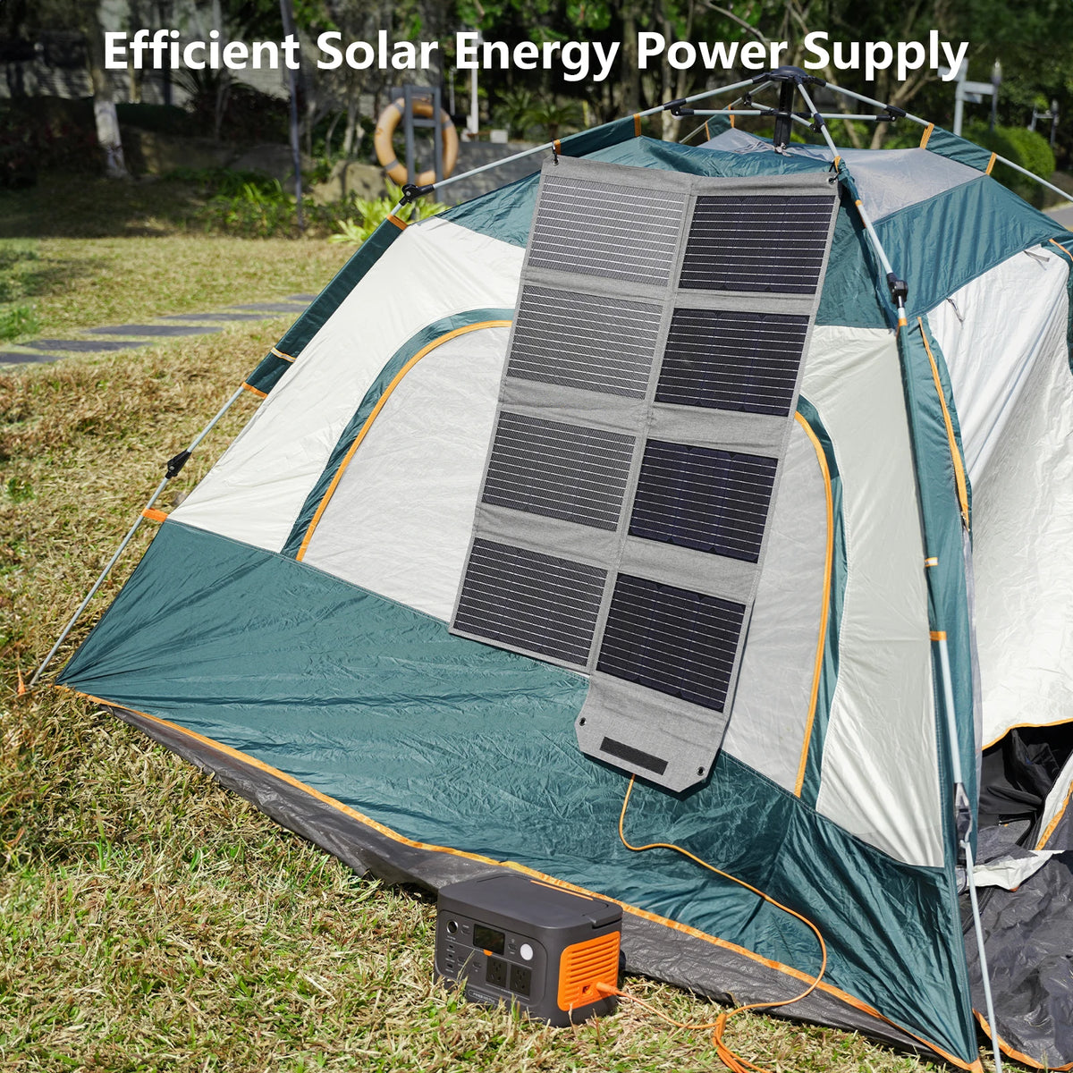 MHPOWOS 80W Foldable Solar Panel Portable Power Supply