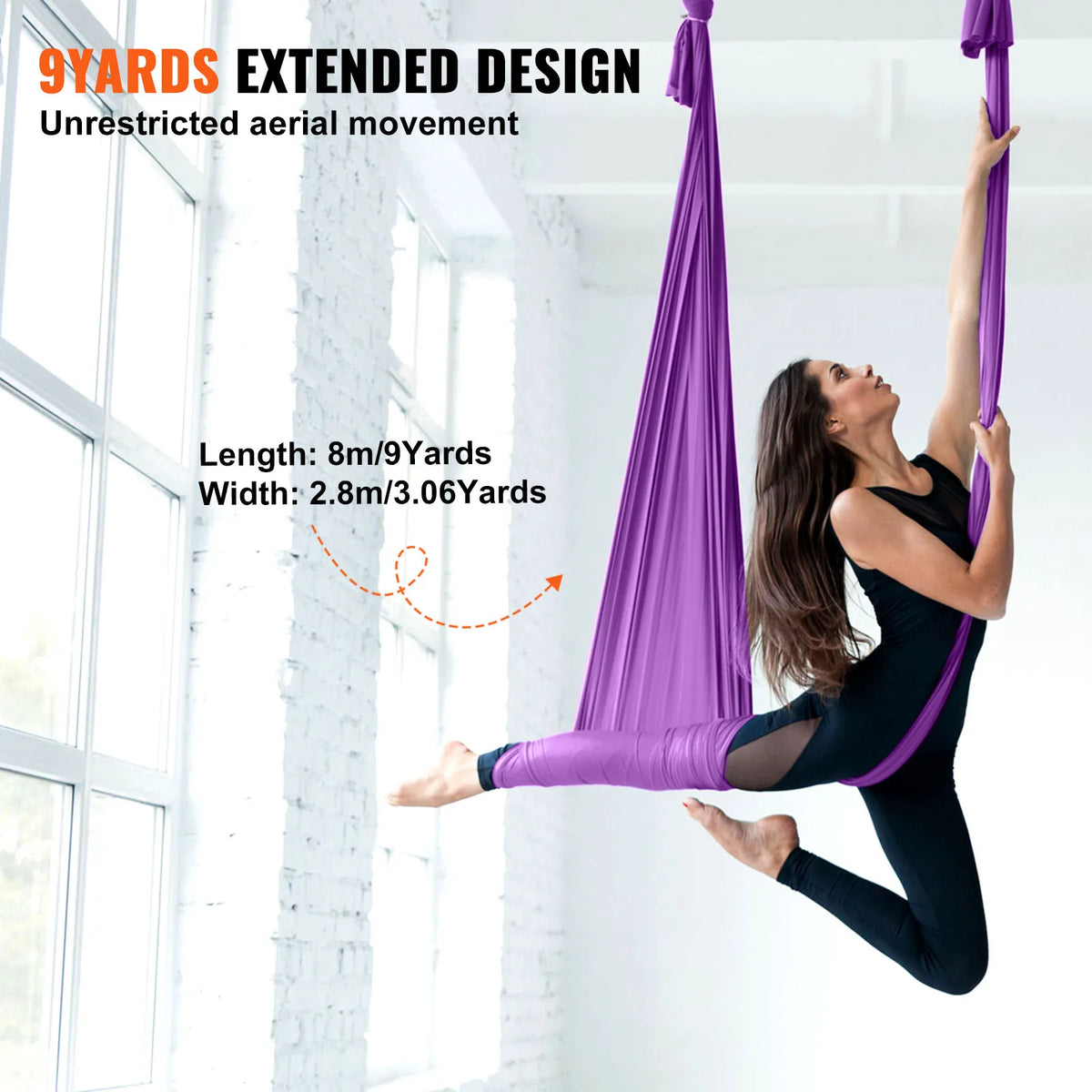 SucceBuy Premium Nylon Aerial Yoga Hammock And Swing Set
