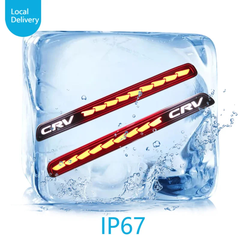 2pcs Rear Bumper Turn Light Indicators Fog Lamp For Honda CRV 2023-2025 | LED High Penetration Light Source | Car Dynamic Turn Signal Brake Warning Lamp