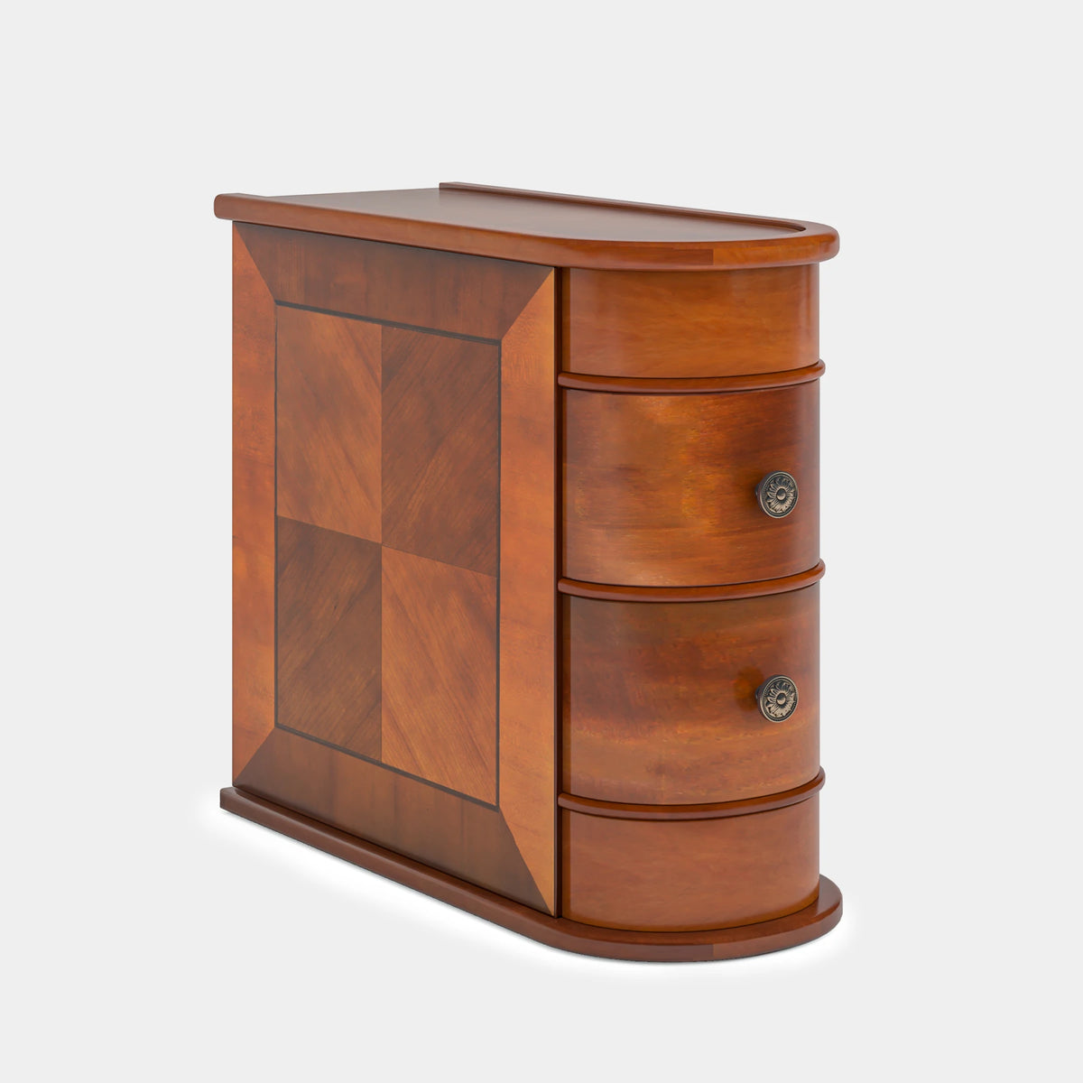 Tribesigns Solid Wood End Table With Drawer For Bedroom Side Use