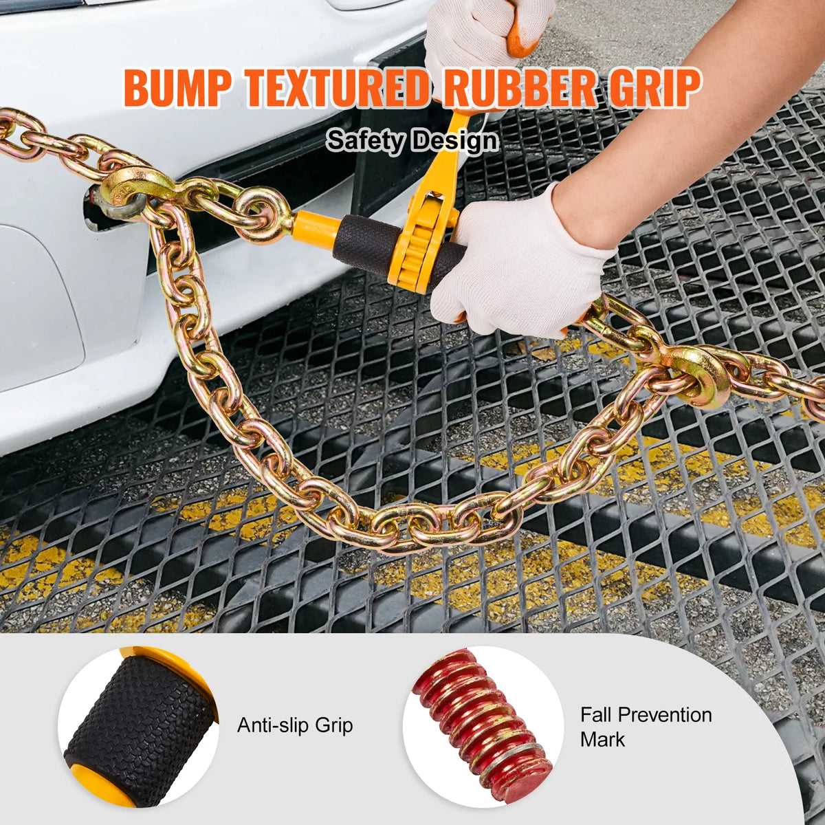 SucceBuy Heavy Duty Ratchet Chain Binders For Trailer Transport