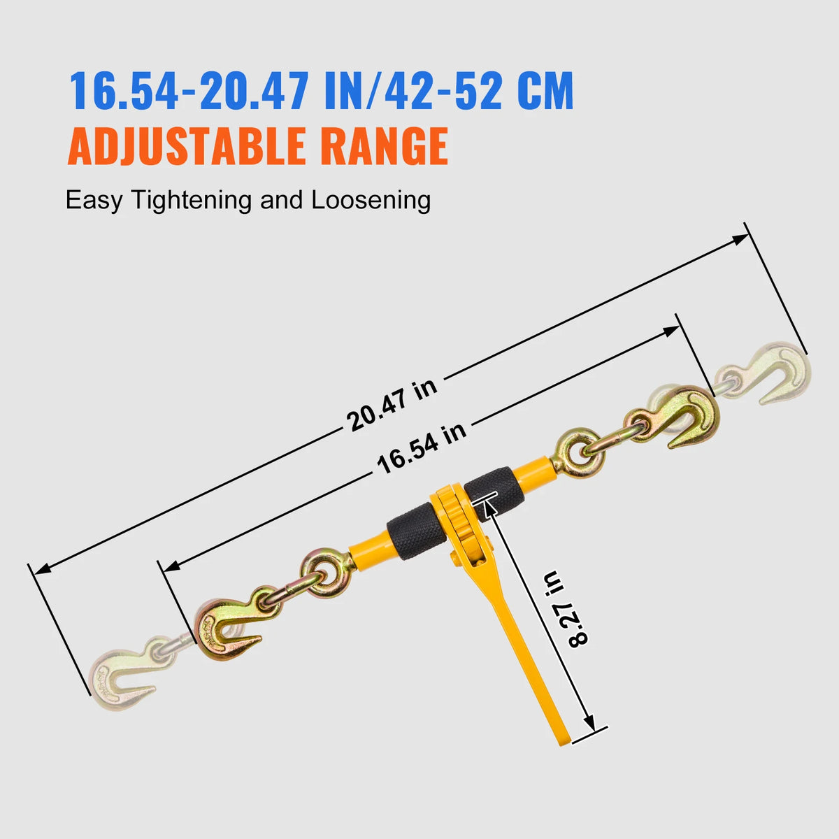 SucceBuy Heavy Duty Ratchet Chain Binders For Trailer Transport