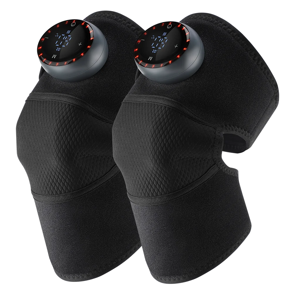 Hailicare Graphene Heated Knee Brace Rechargeable Massage Support Pad LED