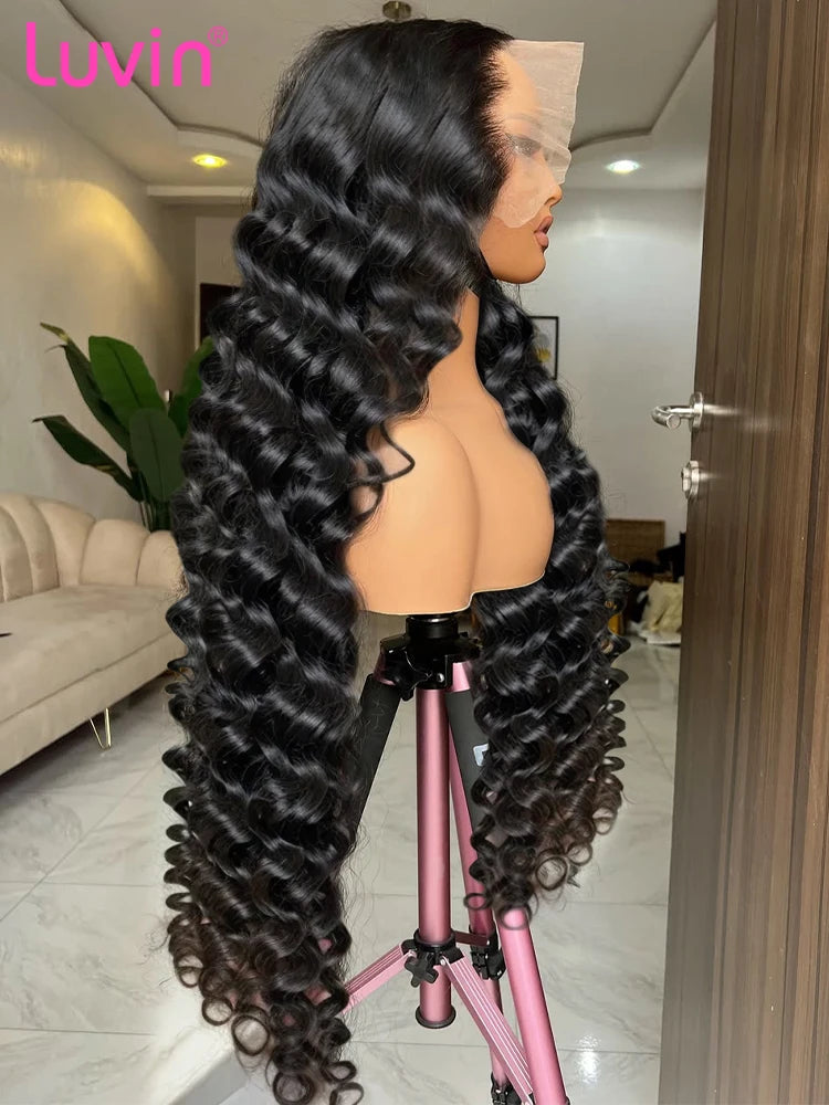 RosaBeauty Brazilian Deep Wave Human Hair Lace Front Wig