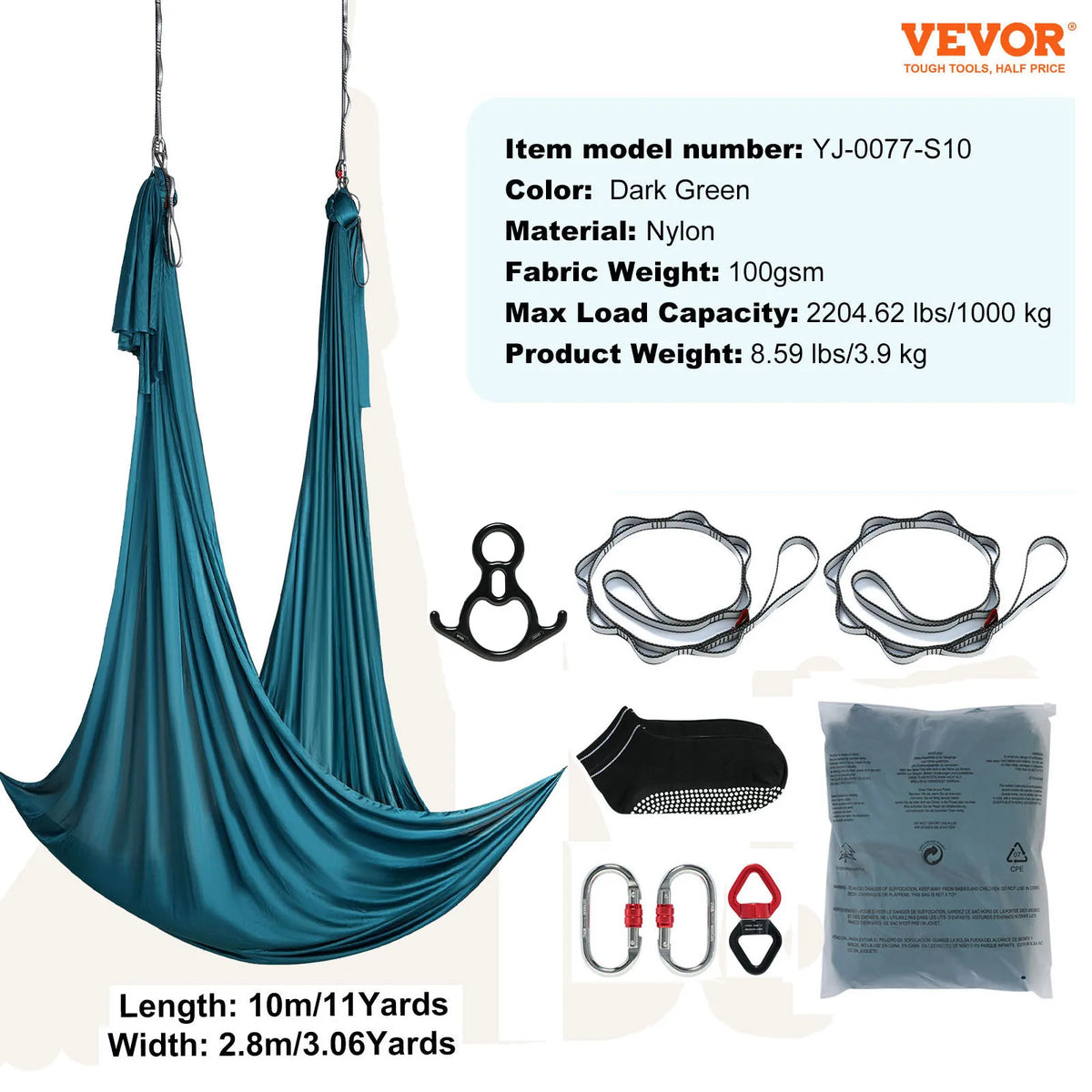 SucceBuy Premium Nylon Aerial Yoga Hammock And Swing Set