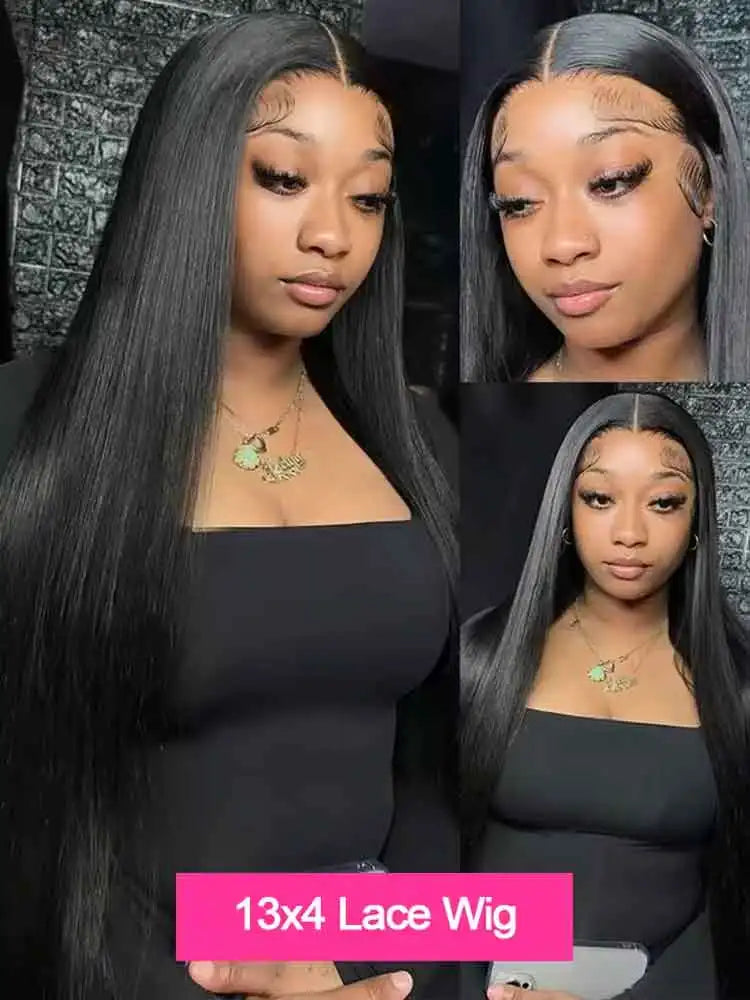 UVEOUS Brazilian Remy Human Hair Straight Lace Front Wig