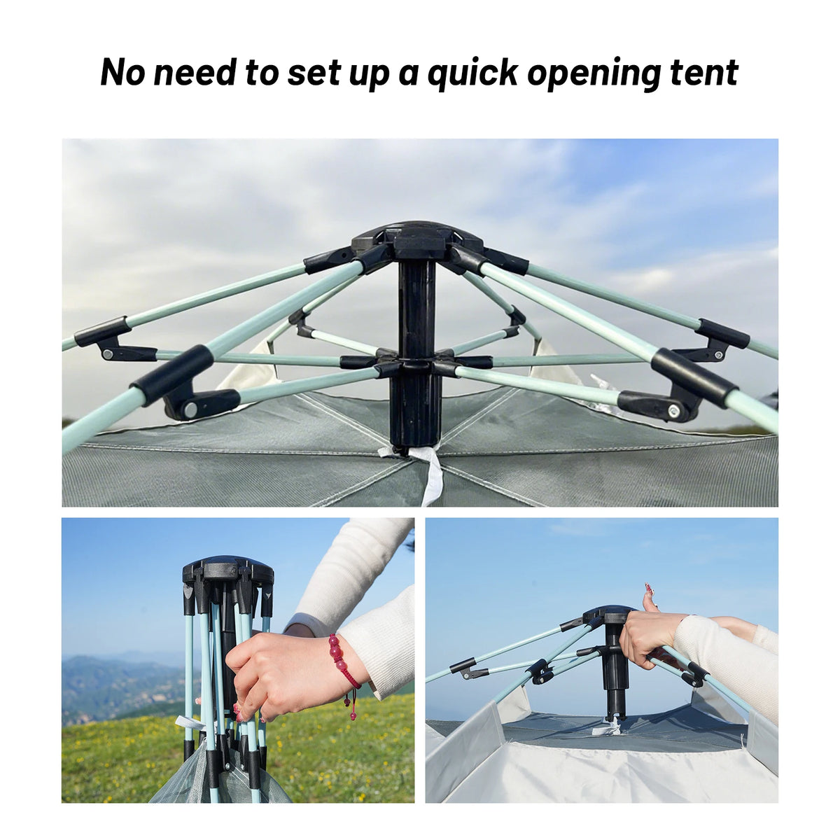 Pakicetus Spherical Hexagonal Camping Tent With Six Sided Ventilation
