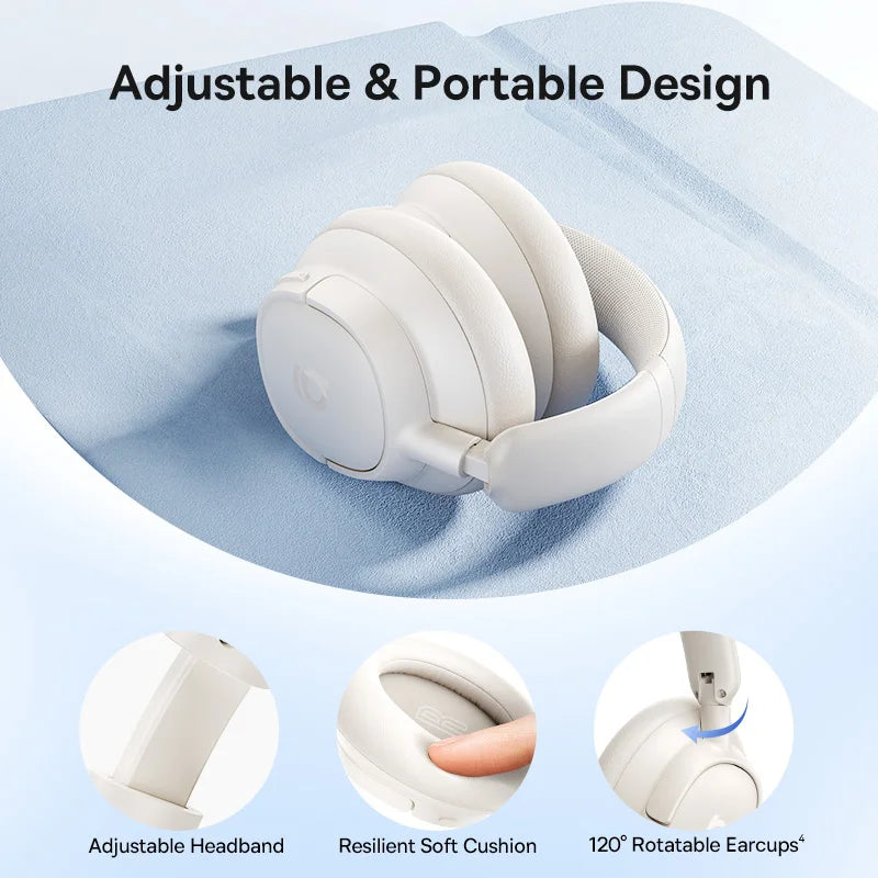 Baseus Bluetooth Over Ear Headphones With Active Noise Control