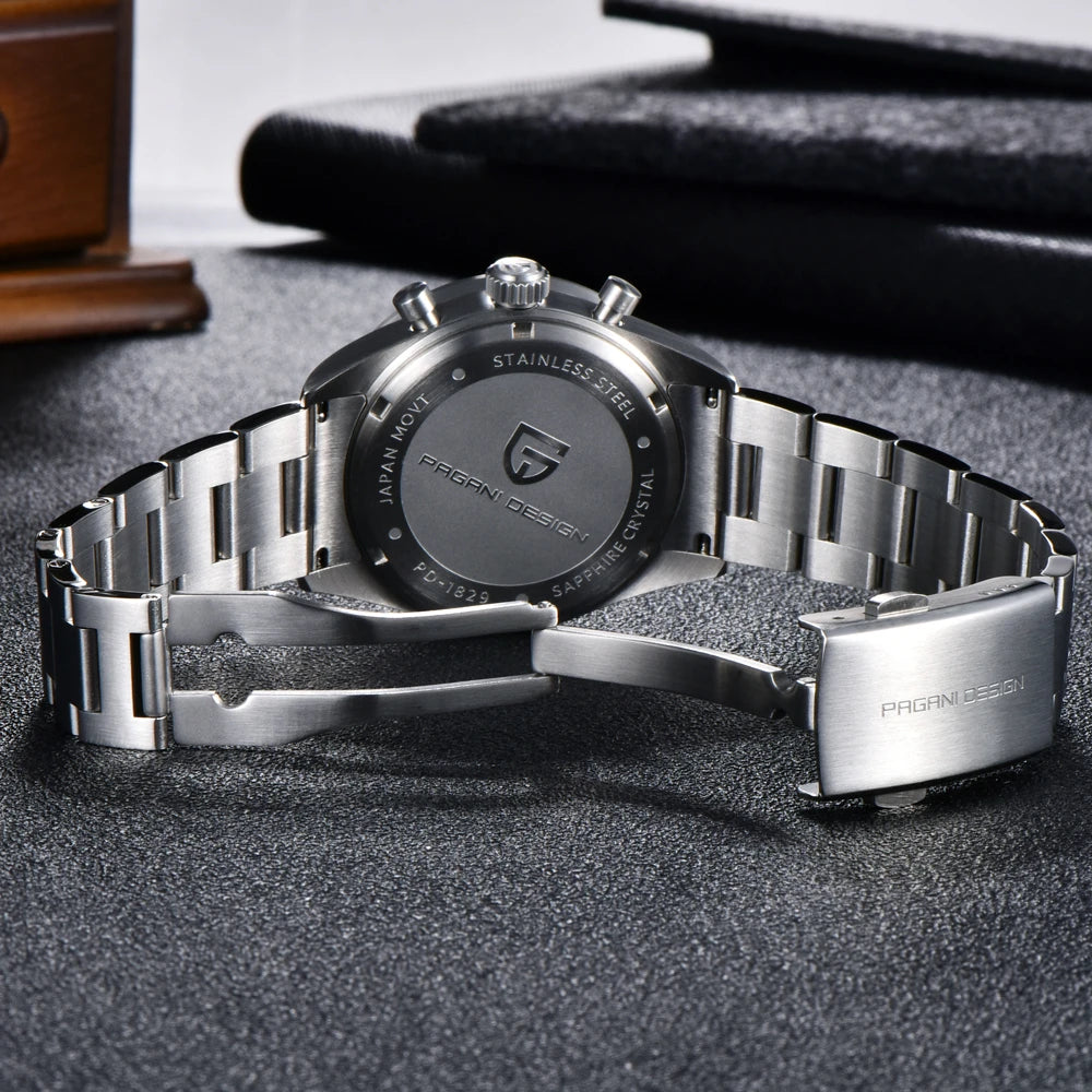 PAGANI DESIGN Men's Waterproof Quartz Sapphire Crystal Business Watch