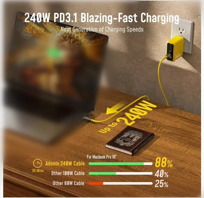 Aohi USB4 Type C Cable 240W High Speed Data Transfer