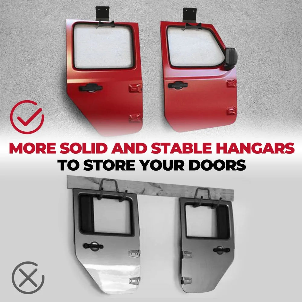 Premium Wall Mount Door Storage Rack For Jeep Wrangler Models