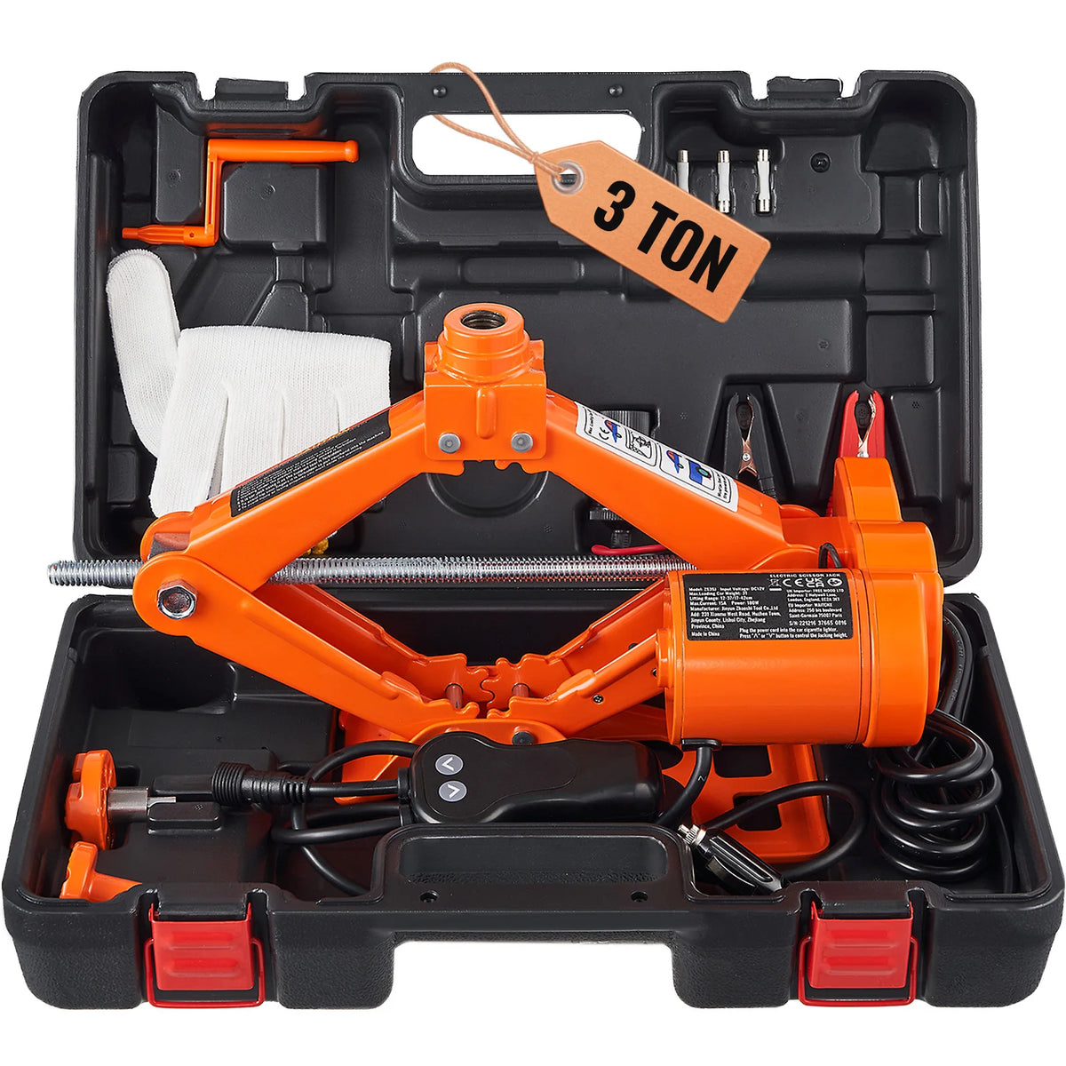 SucceBuy Portable Electric Hydraulic Car Jack For Quick Tire Changes