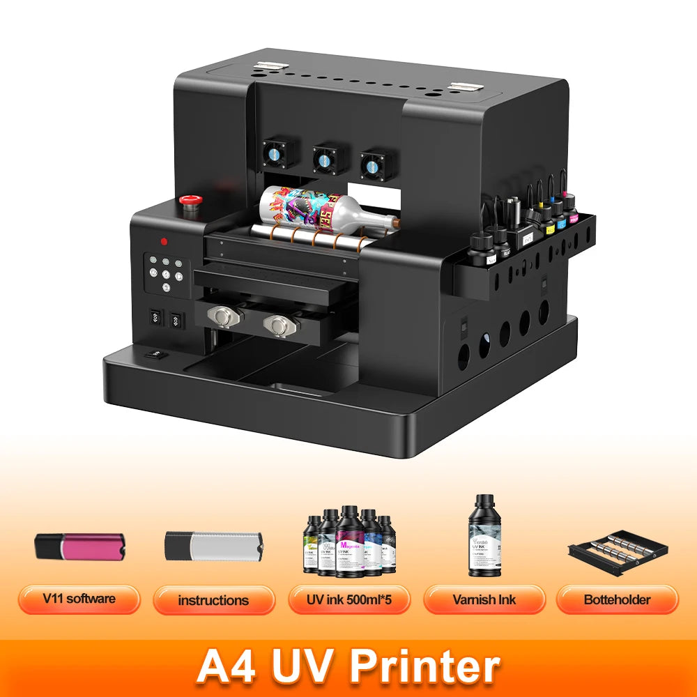 A3 UV Printer XP600 UV DTF Printer Impresora L805 UV Flatbed Printer For Acrylic Metal Sticker Printer Machine UV Printer