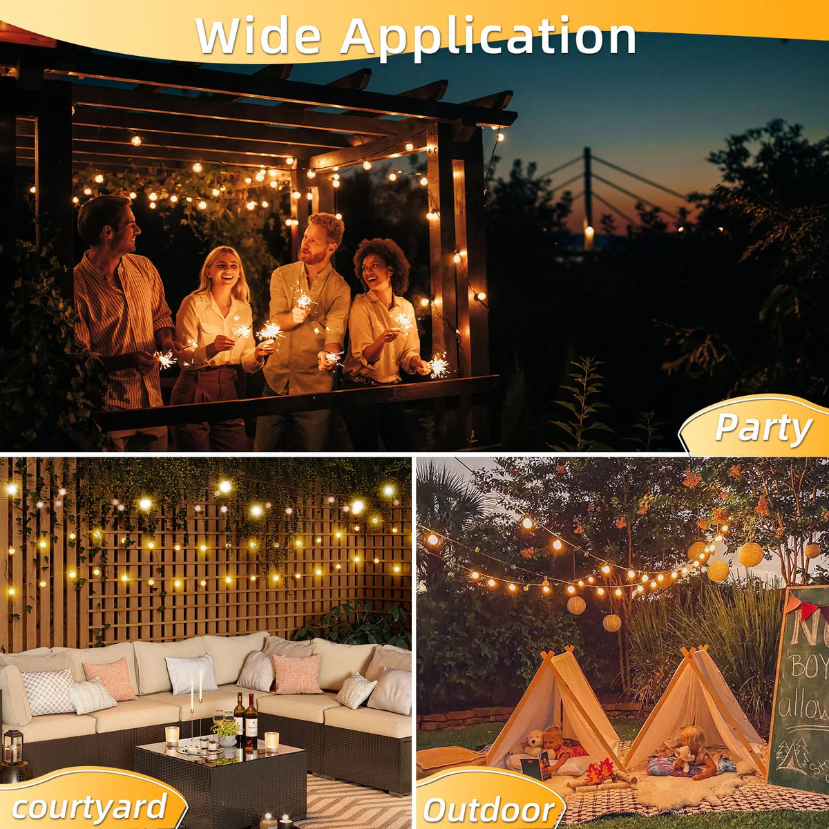 Shatterproof Solar String Lights With Remote For Outdoor Garden