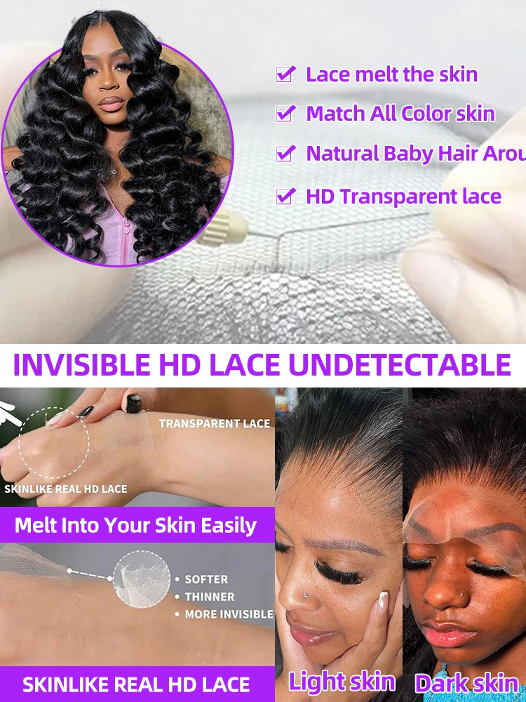 RosaBeauty Brazilian Deep Wave Human Hair Lace Front Wig