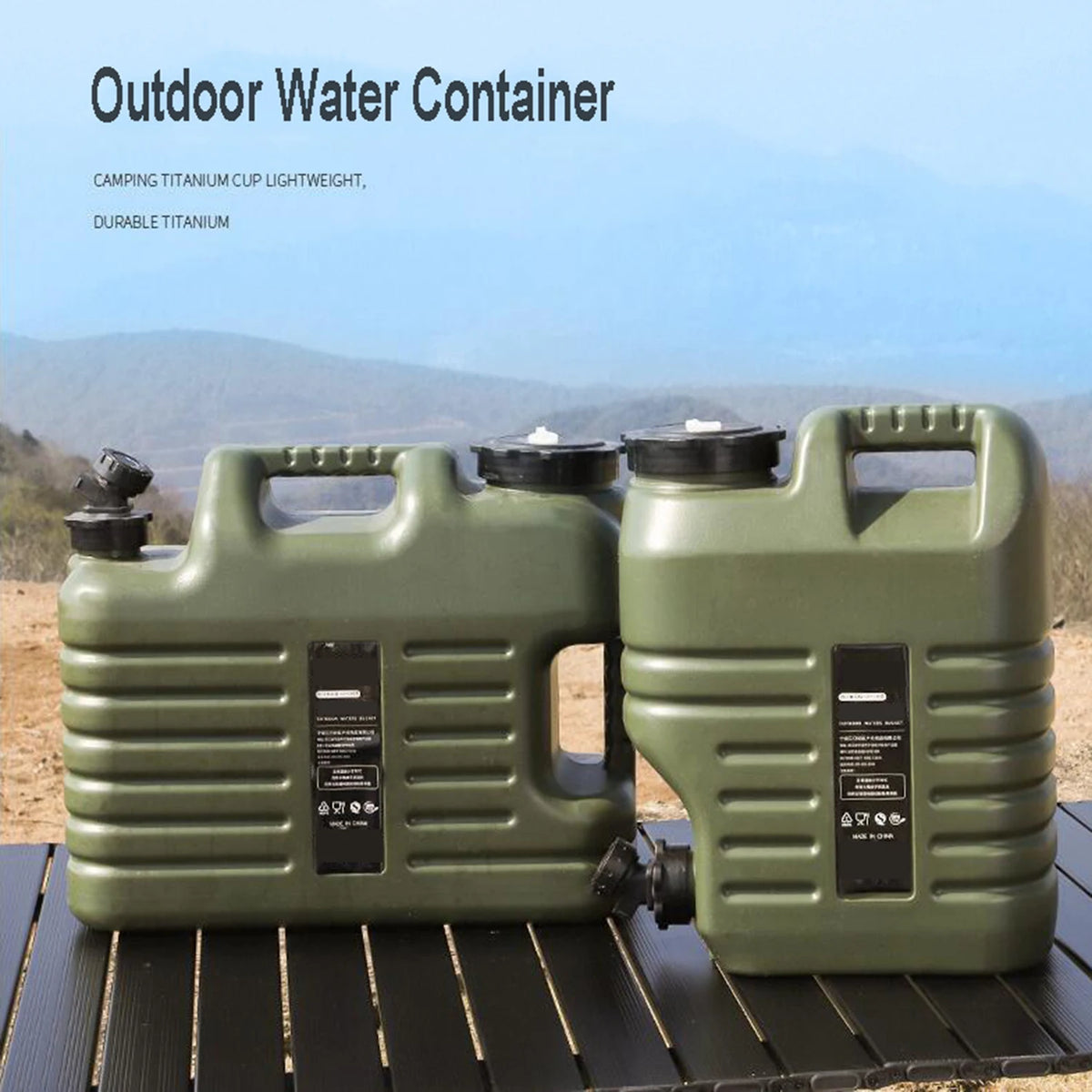 Portable Collapsible Water Storage Tank With Spigot For Camping