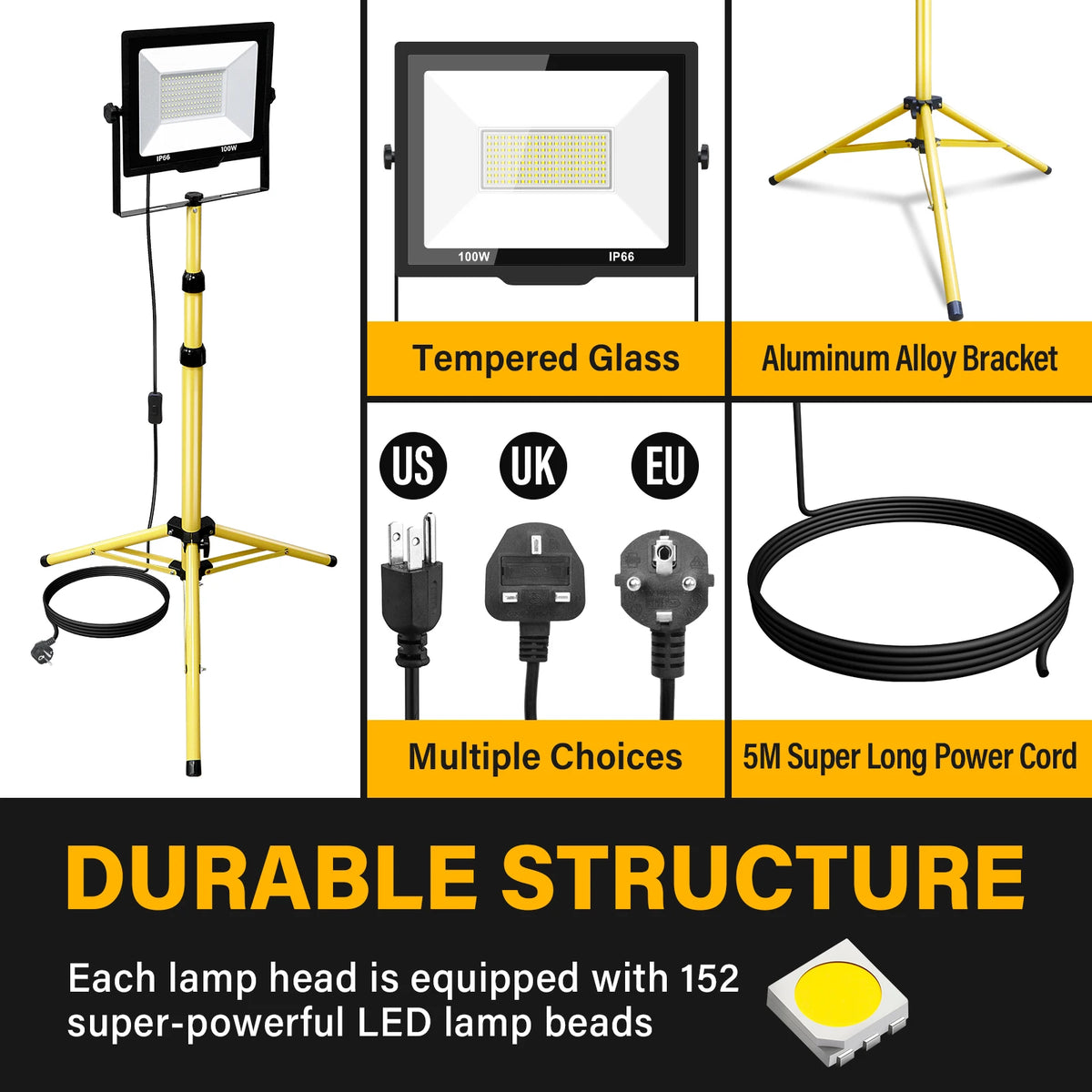 Skyworld LED Flood Light With Telescoping Tripod Stand