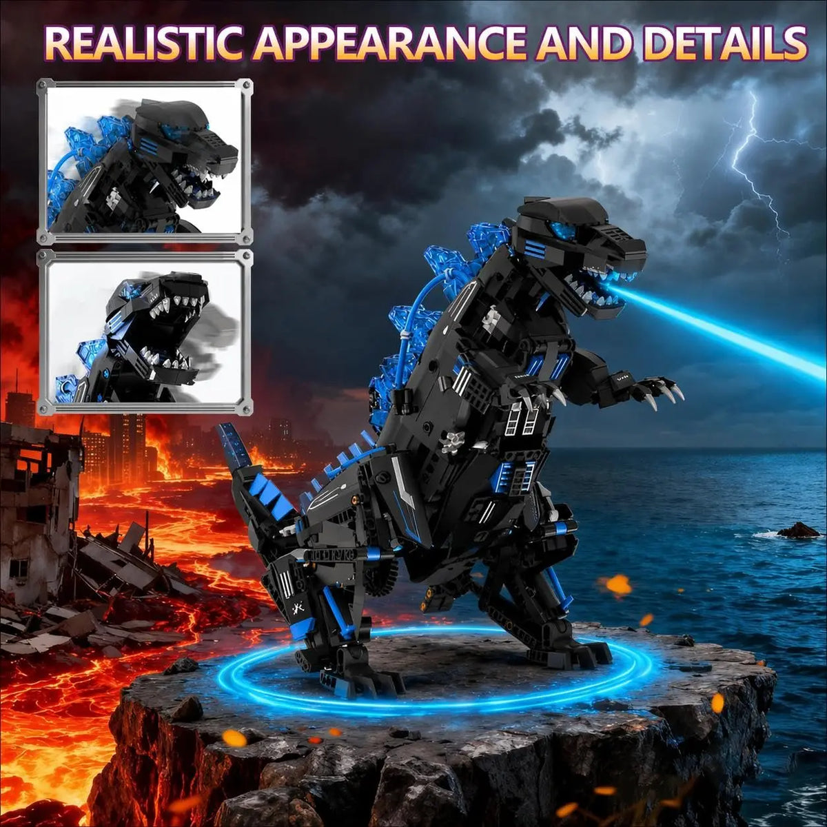 5-in-1 Programmable STEM Robot Dinosaur Building Kit for Kids
