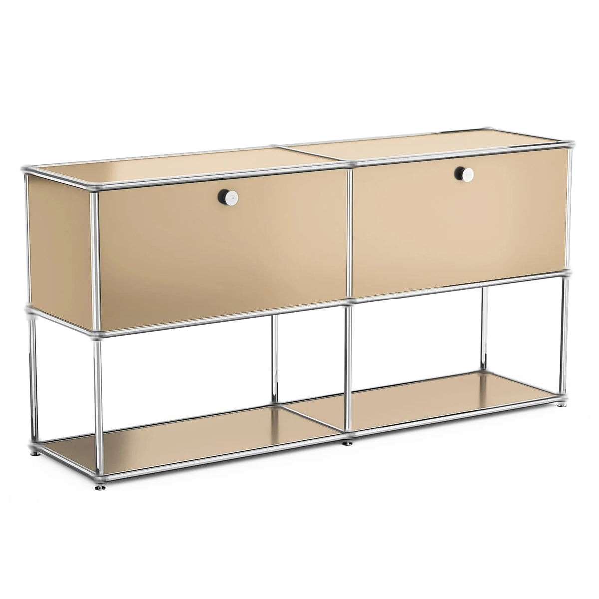 Modern Stainless Steel Storage Cabinet TV Stand for Living Room
