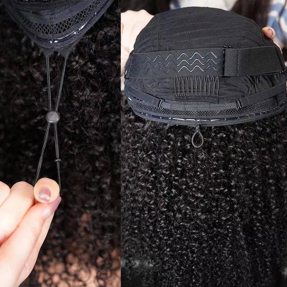Realace Burmese Curly Human Hair Drawstring Half Wig