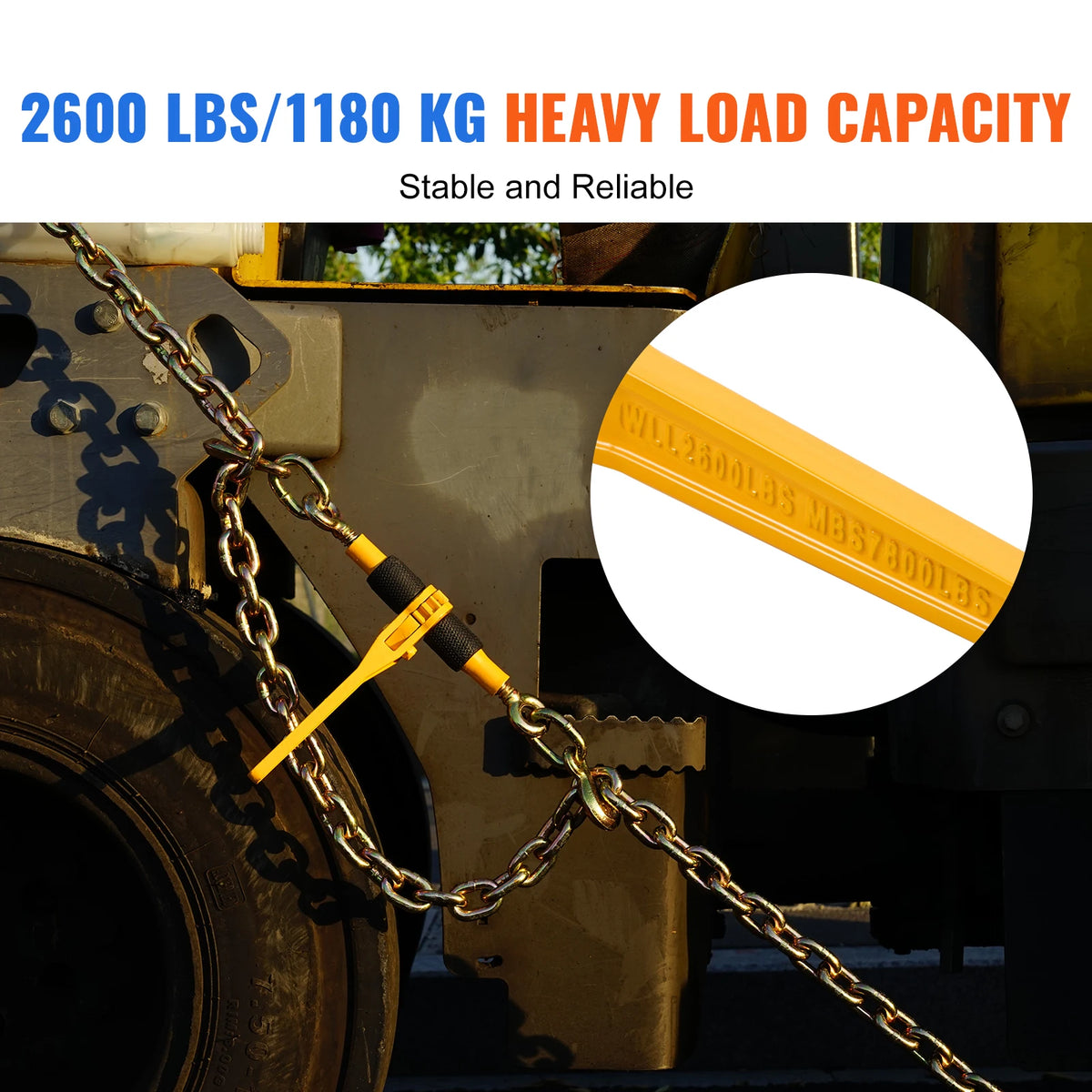 SucceBuy Heavy Duty Ratchet Chain Binders For Trailer Transport