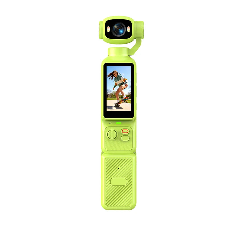 4K Handheld Action Camera With Rotatable Lens And Fill Light