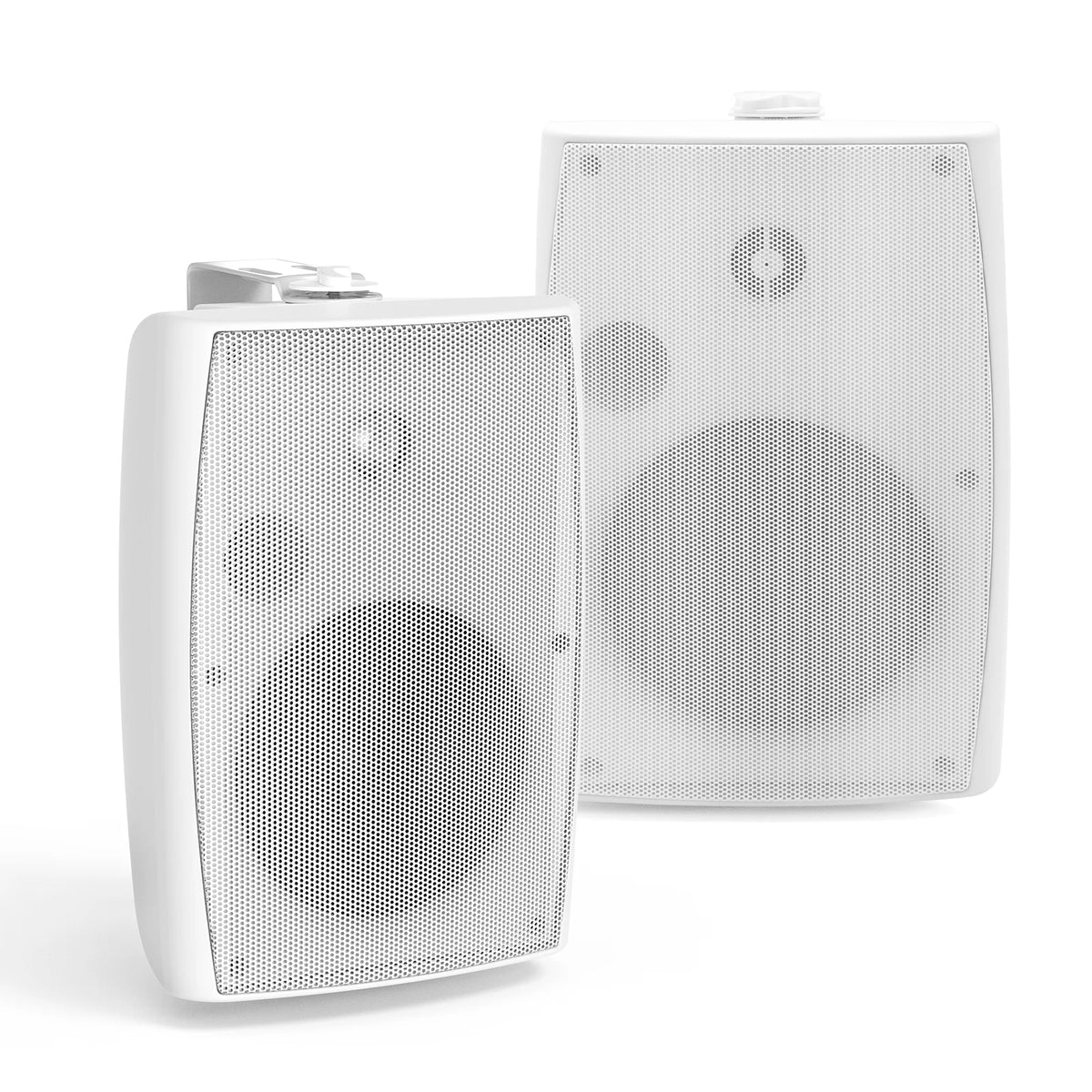 Herdio 5.25" Outdoor Speakers Waterproof Wired 300W Wall Mount Speakers Superior Sound Dual Swivel Brackets for Patio