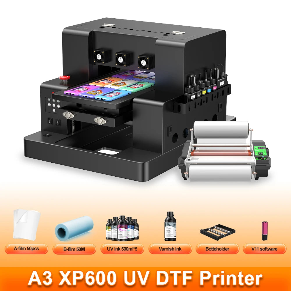 A3 UV Printer XP600 UV DTF Printer Impresora L805 UV Flatbed Printer For Acrylic Metal Sticker Printer Machine UV Printer