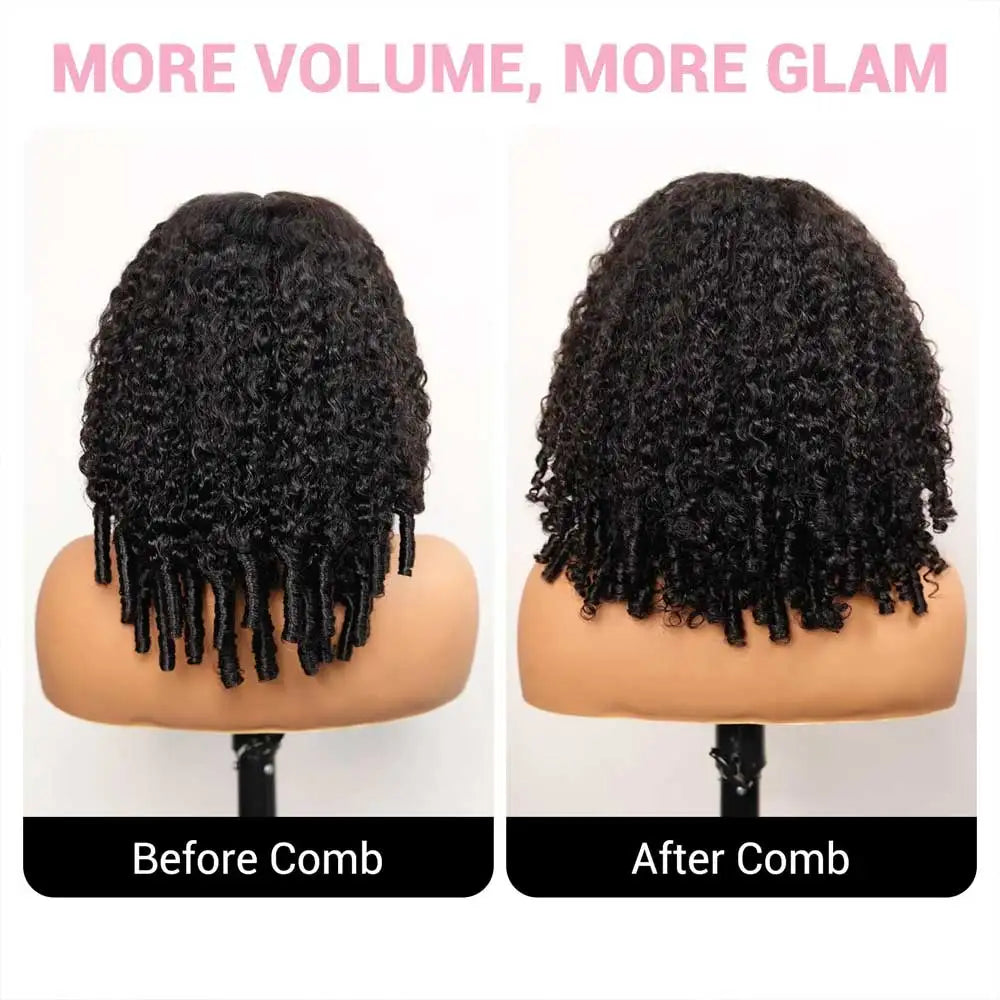 UVEOUS Burmese Curly Human Hair Wig With HD Lace Frontal