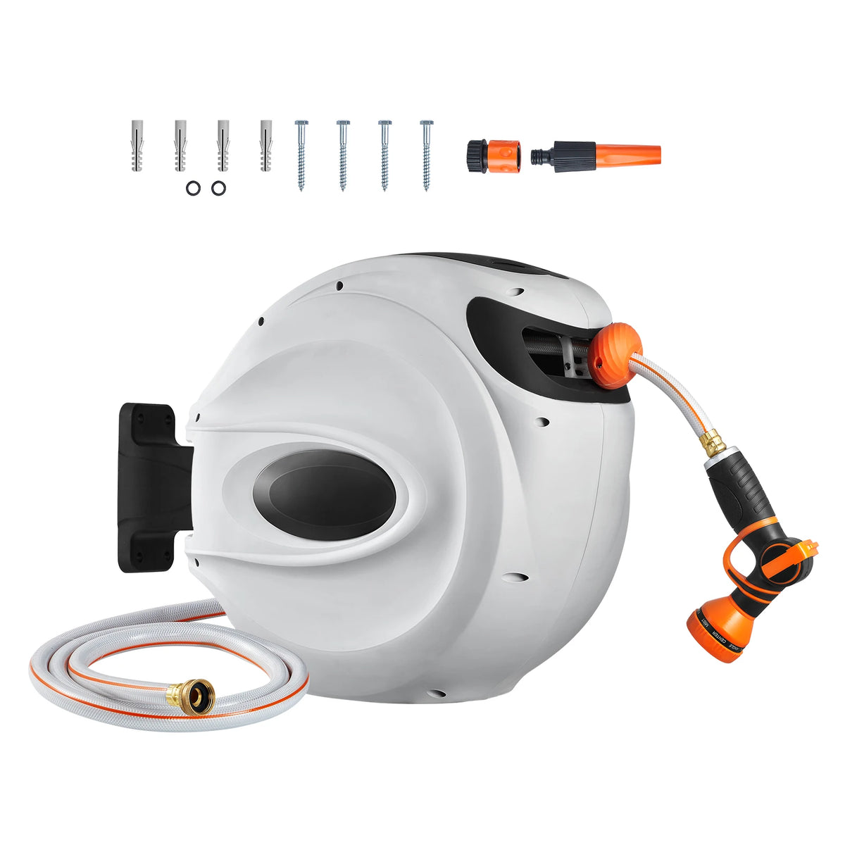 SucceBuy Retractable Automatic Rewind Wall Mount Garden Hose Reel