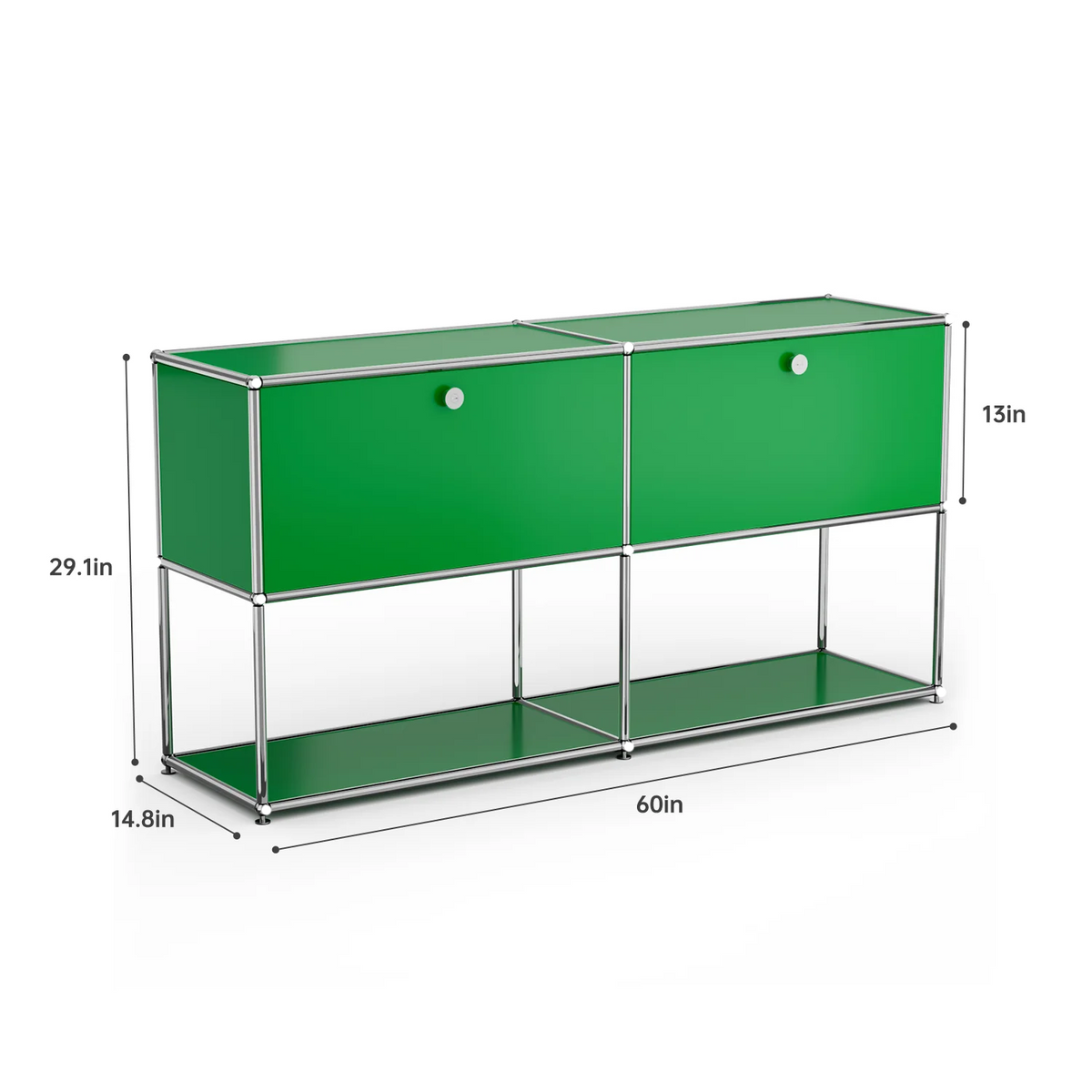 Modern Stainless Steel Storage Cabinet TV Stand for Living Room