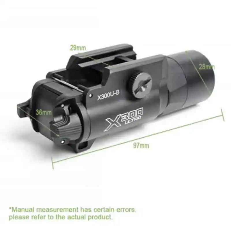 Tactical X300U-B Rifle Light 600 Lumens Hunting Flashlight With Rail