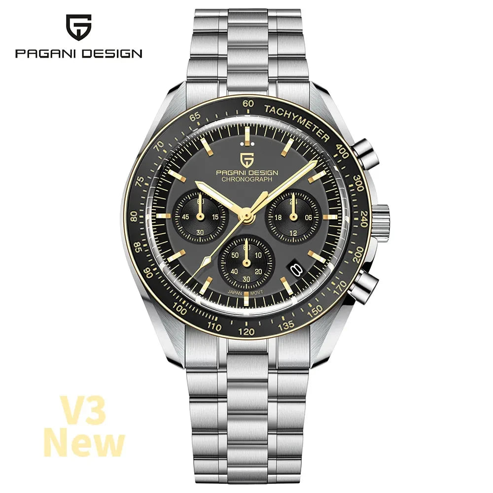 PAGANI DESIGN Men's Sapphire Crystal Quartz Chronograph Watch
