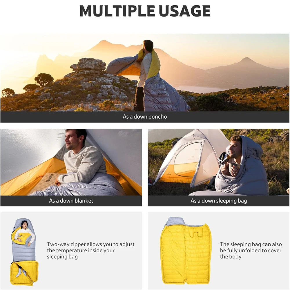 Naturehike Ultralight Duck Down Sleeping Bag For Winter Camping