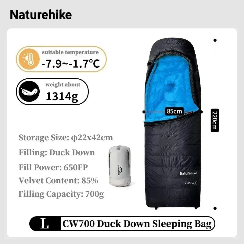 Naturehike Ultralight Duck Down Sleeping Bag For Winter Camping