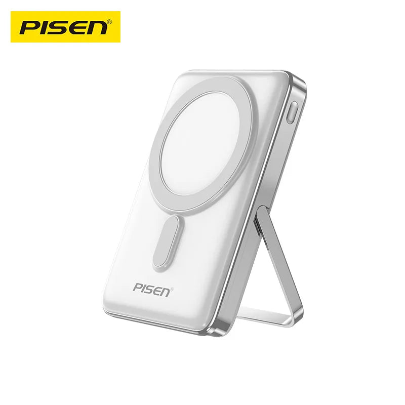 PISEN 10000mAh Magnetic Wireless Power Bank With Built In Stand